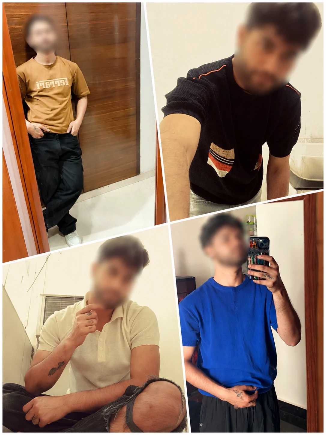 Professional male therapist team photo collage