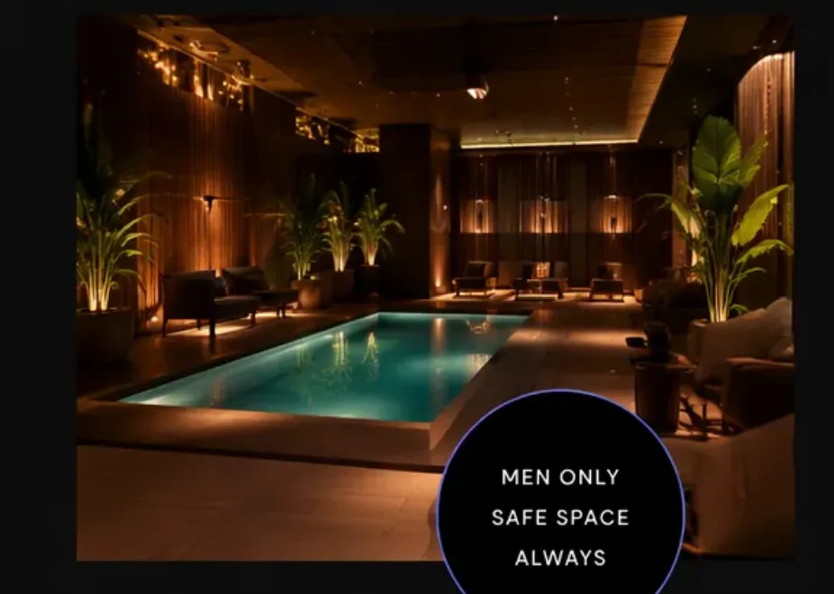 Luxury resort swimming pool surrounded by palm trees, comfortable loungers, and a peaceful tropical atmosphere.